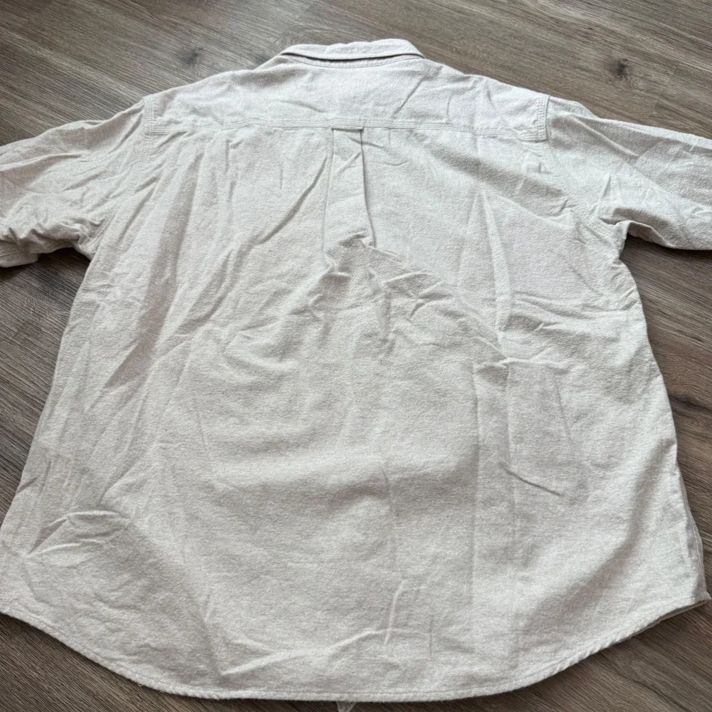 Steamboat Shirt Embroidered Ski Woolrich Button Down Cotton VTG‎ | Cream | XXL